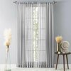 Ricardo Ricardo Striped Lace Rod Pocket Curtain Panel 02730-70-063-10